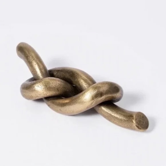 NWOT Threshold with Studio McGee Cast Gold Knot Figurine Decor Heavy Beautiful - Picture 2 of 2